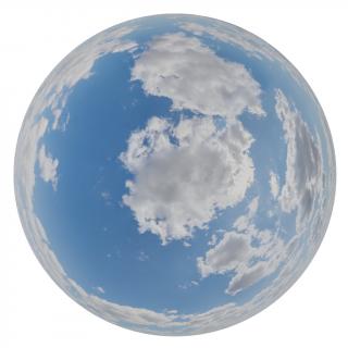 HDRi Skydome of Clouded Sky 12K